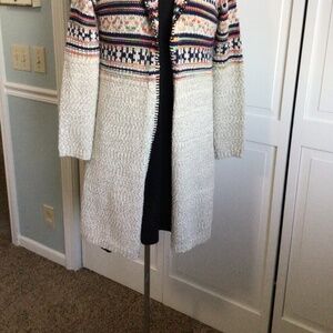 Hooded long cardigan
